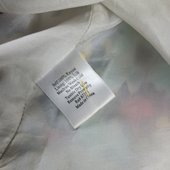 Johnny Was Blue Pink Boho Maxi Rayon Silk Floral Skirt Sz Xs - Picture 10 of 13